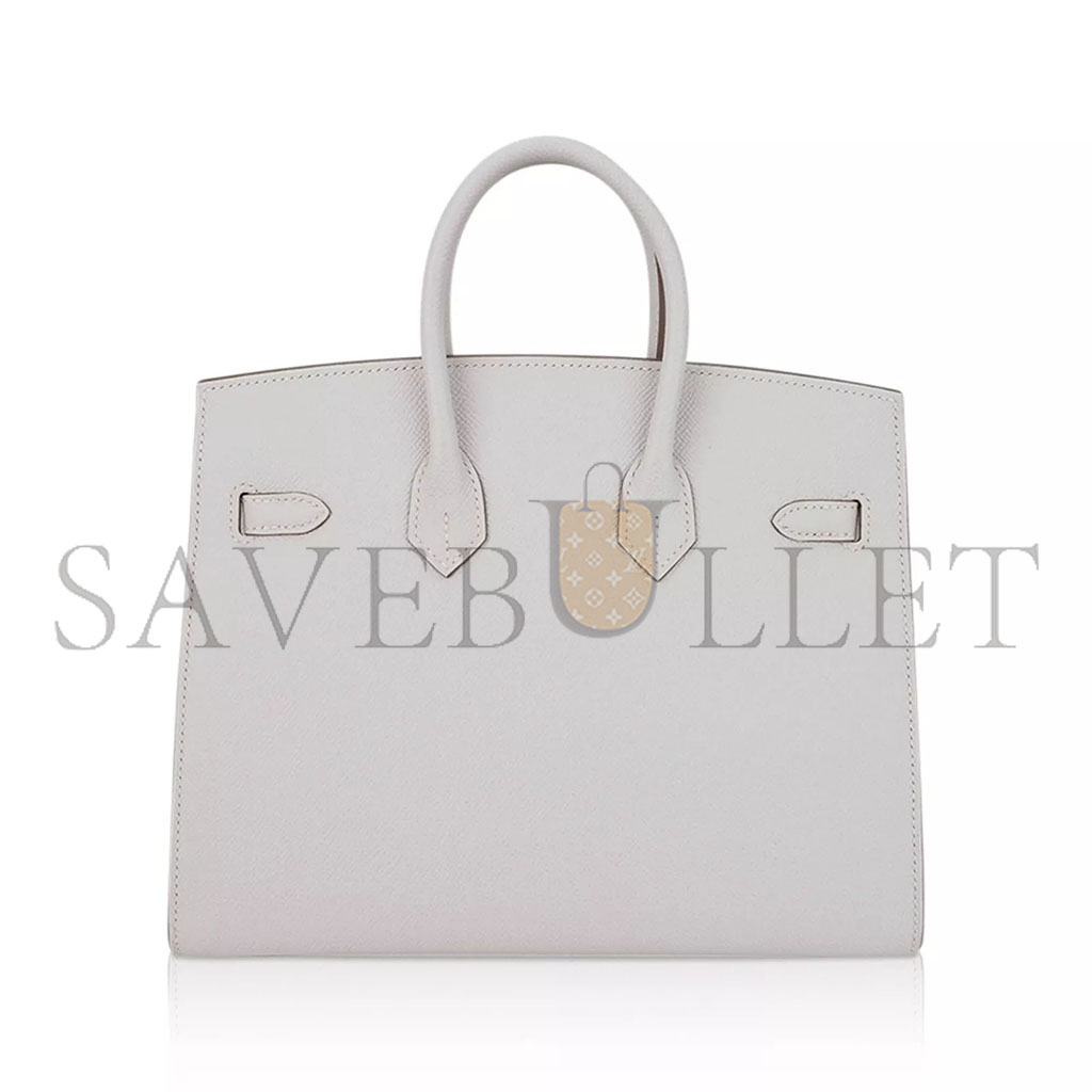 HERMES BIRKIN 35 EPSOM LEATHER PEARL GREY SILVER BUCKLE LUXURY BAG 205239520901 (35*28*18cm)